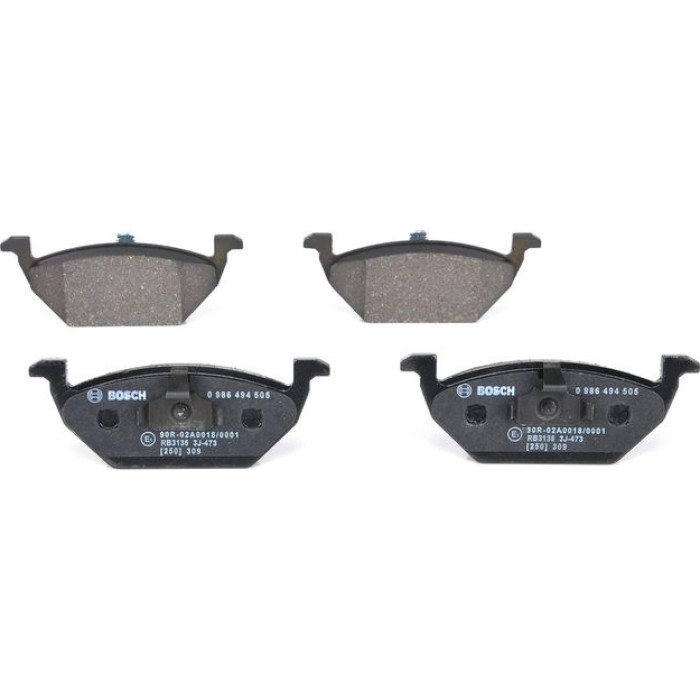 BOSCH 0 986 494 505 Bremsbelagsatz, Scheibenbremse BOSCH 0 986 494 505 Bremsbelagsatz, Scheibenbremse