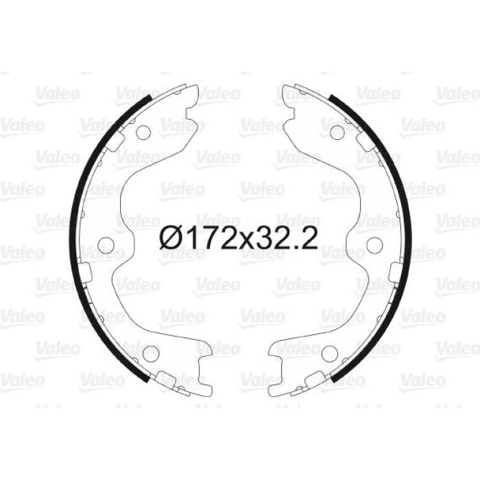 Valeo 564196 Bremsbackensatz, Feststellbremse Valeo 564196 Bremsbackensatz, Feststellbremse