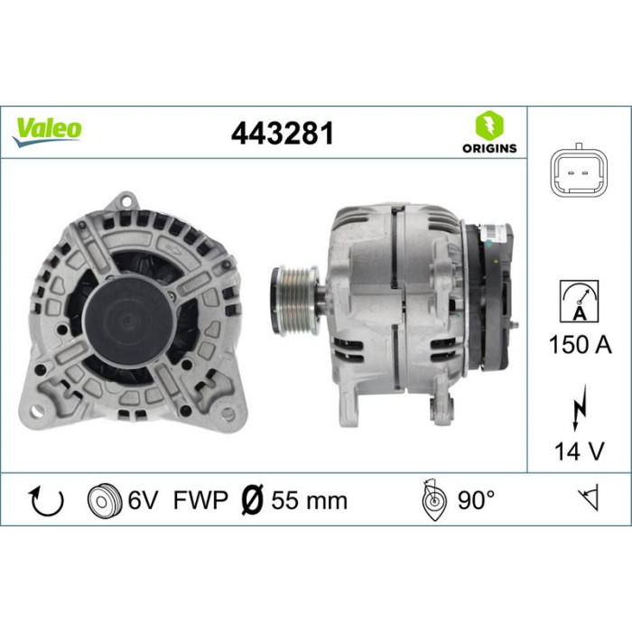 Valeo 443281 Generator ORIGINS Valeo 443281 Generator ORIGINS