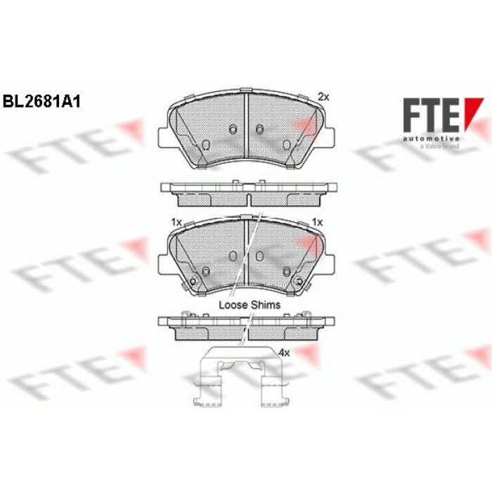 FTE 9010913 Bremsbelagsatz, Scheibenbremse