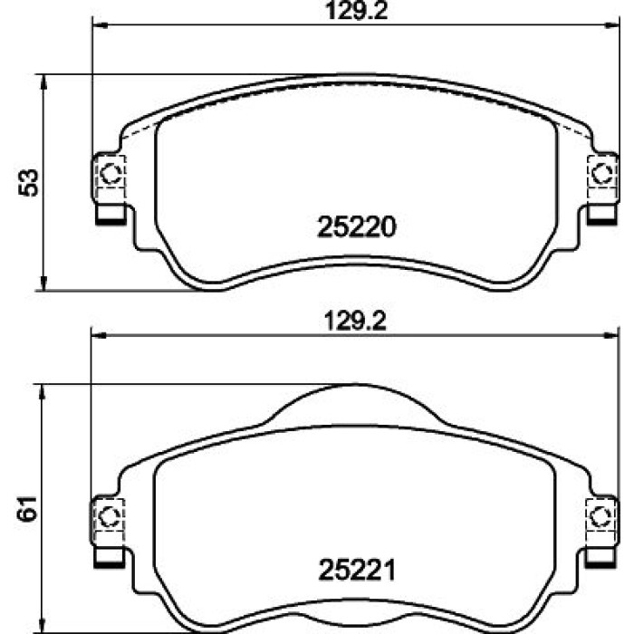 Hella 8DB 355 015-931 Bremsbelagsatz, Scheibenbremse