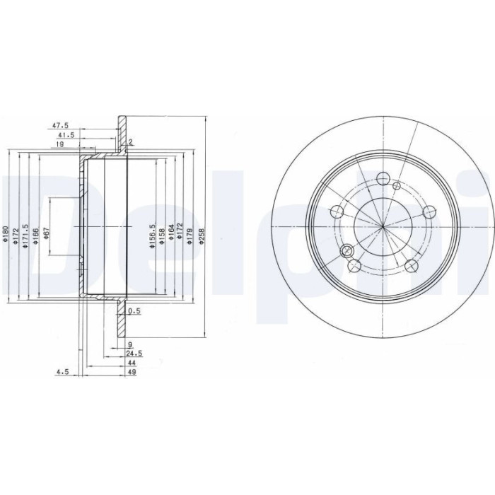 Delphi BG2291 Bremsscheibe