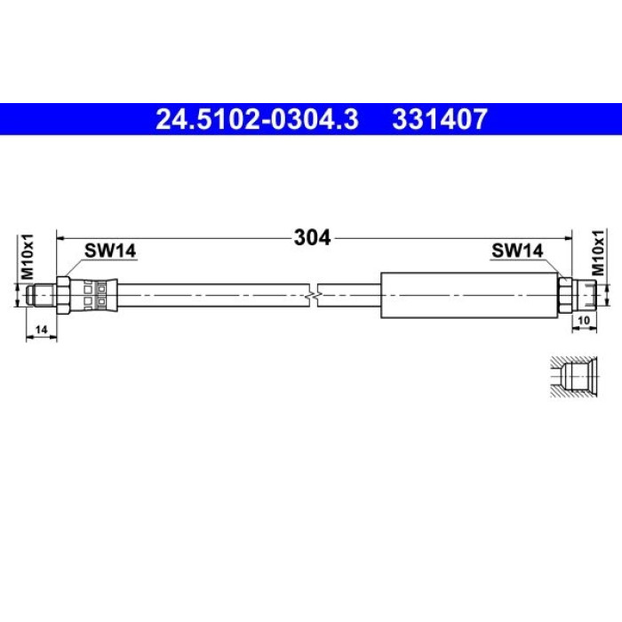 ATE 24.5102-0304.3 Bremsschlauch