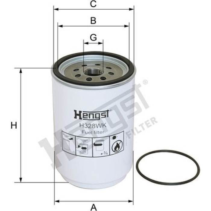 Hengst Filter H328WK Kraftstofffilter Hengst Filter H328WK Kraftstofffilter