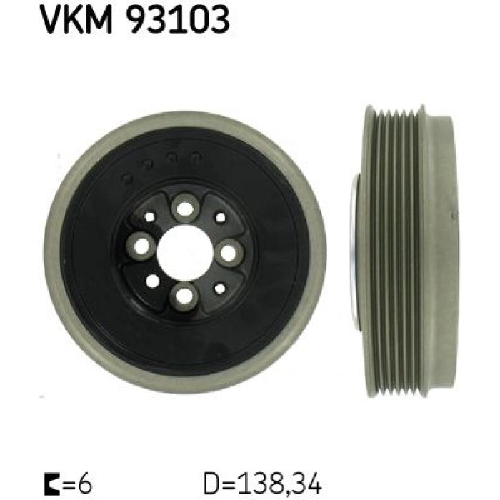 SKF VKM 93103 Riemenscheibe, Kurbelwelle SKF VKM 93103 Riemenscheibe, Kurbelwelle