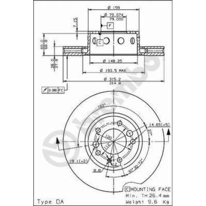 Brembo 09.5929.10 Bremsscheibe PRIME LINE