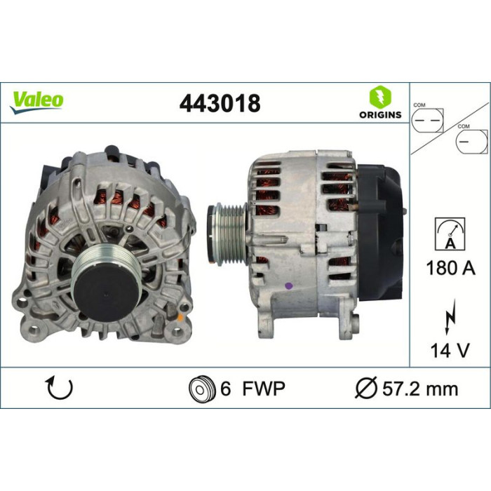 Valeo 443018 Generator ORIGINS - NEW O.E. TECHNOLOGIE