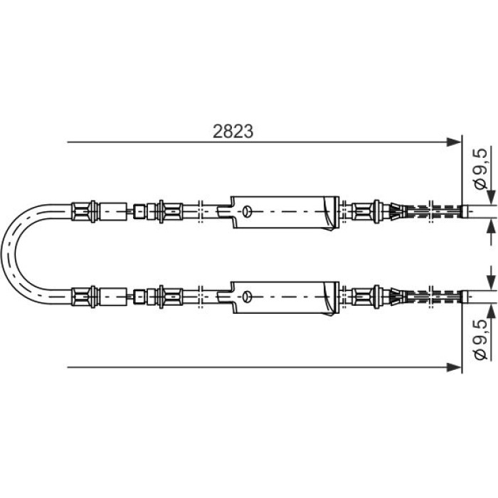 BOSCH 1 987 477 369 Seilzug, Feststellbremse BOSCH 1 987 477 369 Seilzug, Feststellbremse