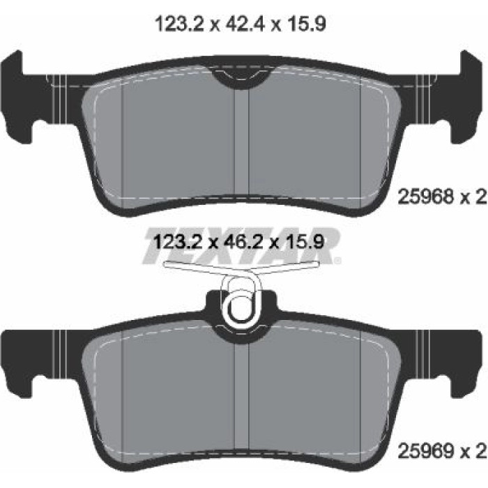 Textar 2596801 Bremsbelagsatz, Scheibenbremse Q+ Textar 2596801 Bremsbelagsatz, Scheibenbremse Q+