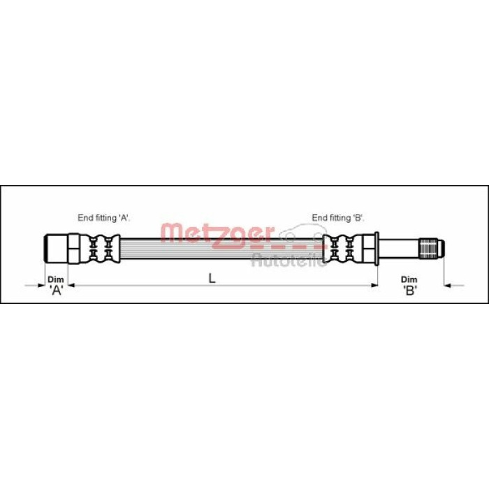 Metzger 4110347 Bremsschlauch Metzger 4110347 Bremsschlauch