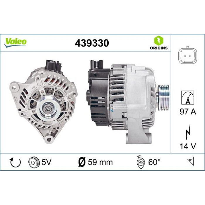 Valeo 439330 Generator ORIGINS - NEW O.E. TECHNOLOGIE Valeo 439330 Generator ORIGINS - NEW O.E. TECHNOLOGIE