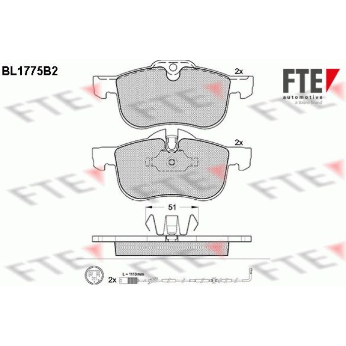 FTE 9010346 Bremsbelagsatz, Scheibenbremse FTE 9010346 Bremsbelagsatz, Scheibenbremse