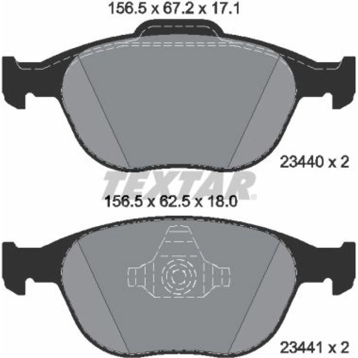 Textar 2344007 Bremsbelagsatz, Scheibenbremse Q+ Textar 2344007 Bremsbelagsatz, Scheibenbremse Q+