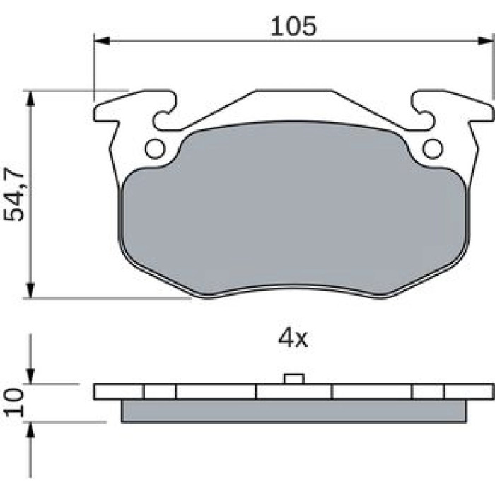 BOSCH 0 986 460 970 Bremsbelagsatz, Scheibenbremse BOSCH 0 986 460 970 Bremsbelagsatz, Scheibenbremse