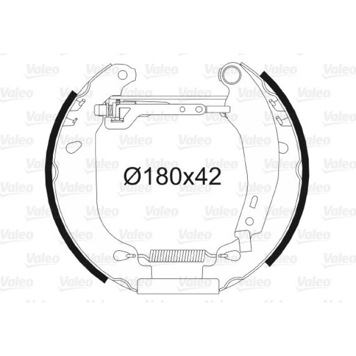 Valeo 554833 Bremsbackensatz Valeo 554833 Bremsbackensatz
