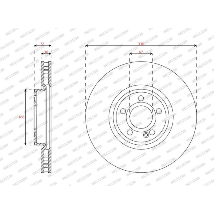 Ferodo DDF3109C-1 Bremsscheibe PREMIER Ferodo DDF3109C-1 Bremsscheibe PREMIER