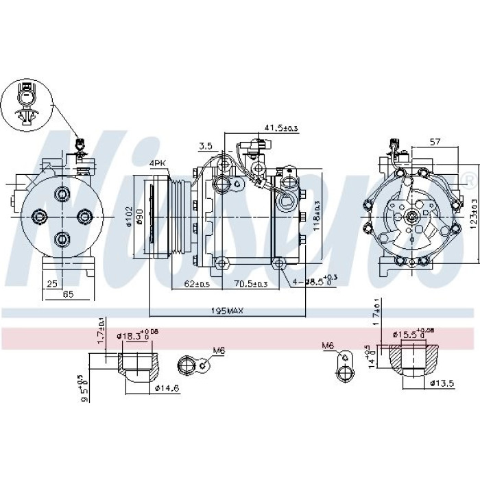 Nissens 89349 Kompressor, Klimaanlage FIRST FIT