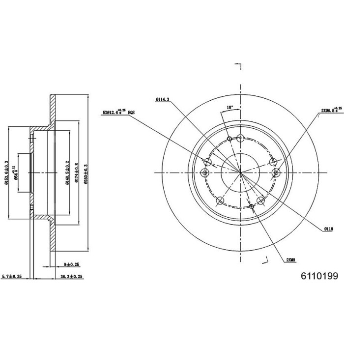 Metzger 6110199 Bremsscheibe