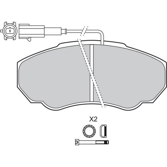 Valeo 598568 Bremsbelagsatz, Scheibenbremse