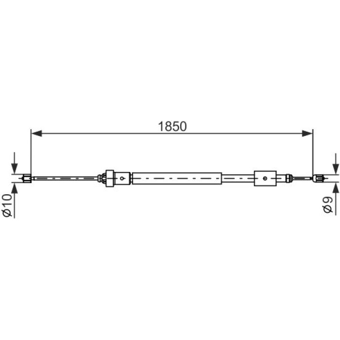BOSCH 1 987 477 595 Seilzug, Feststellbremse BOSCH 1 987 477 595 Seilzug, Feststellbremse