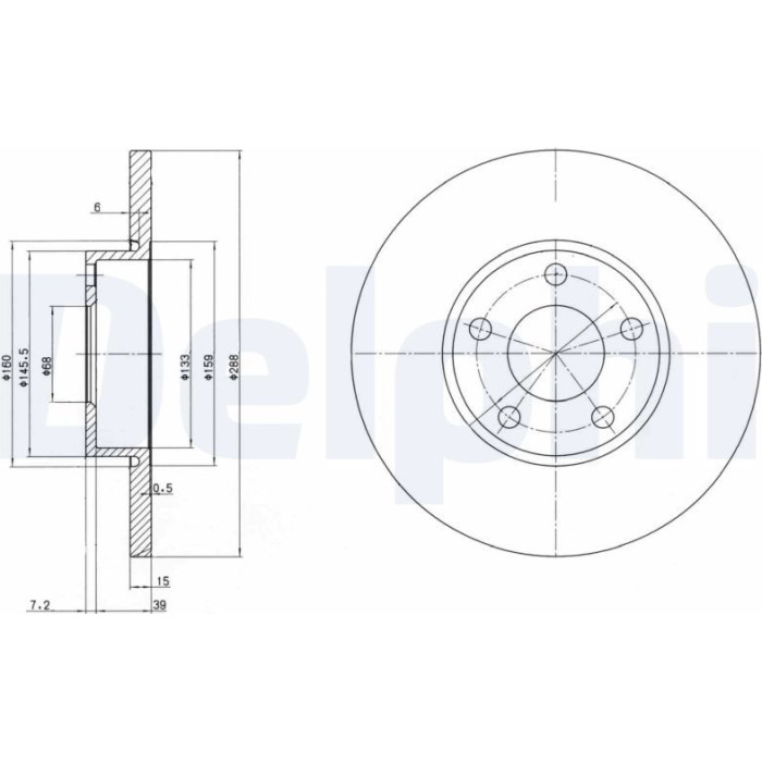 Delphi BG2749 Bremsscheibe Delphi BG2749 Bremsscheibe