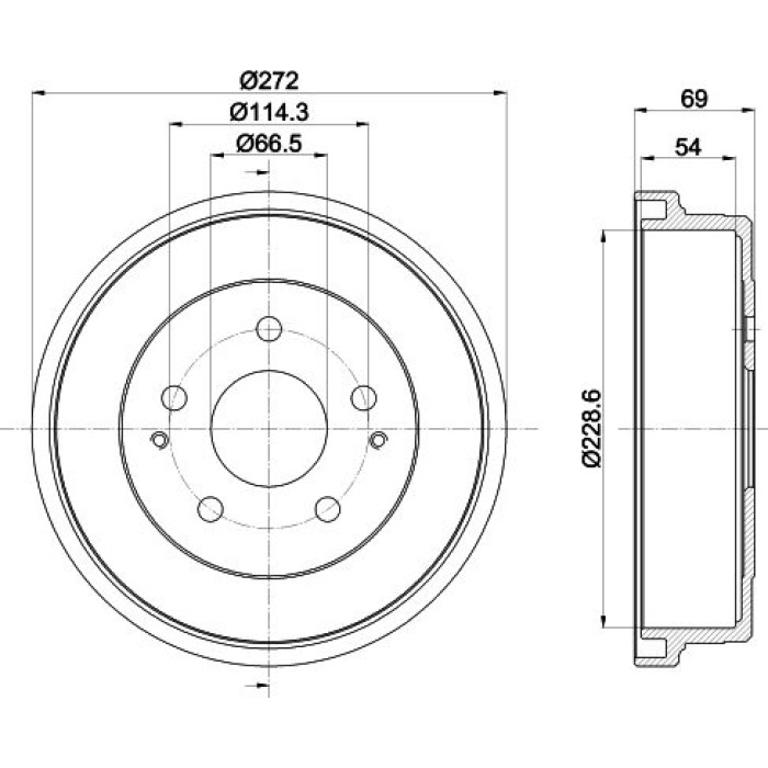 Hella 8DT 355 301-121 Bremstrommel Hella 8DT 355 301-121 Bremstrommel