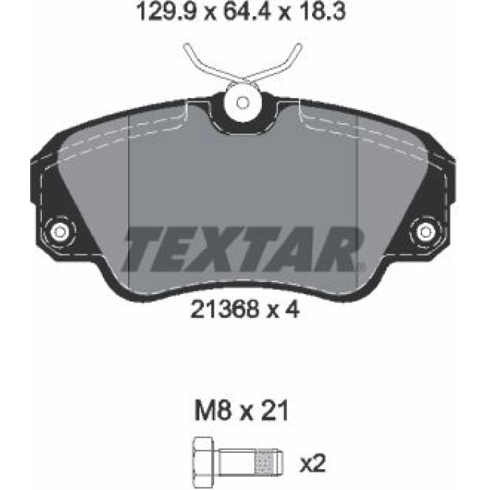 Textar 2136801 Bremsbelagsatz, Scheibenbremse Q+ Textar 2136801 Bremsbelagsatz, Scheibenbremse Q+