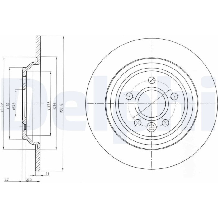 Delphi BG4239 Bremsscheibe Delphi BG4239 Bremsscheibe
