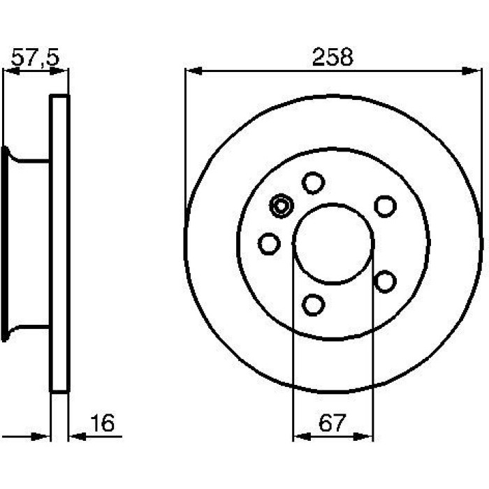 BOSCH 0 986 478 544 Bremsscheibe BOSCH 0 986 478 544 Bremsscheibe