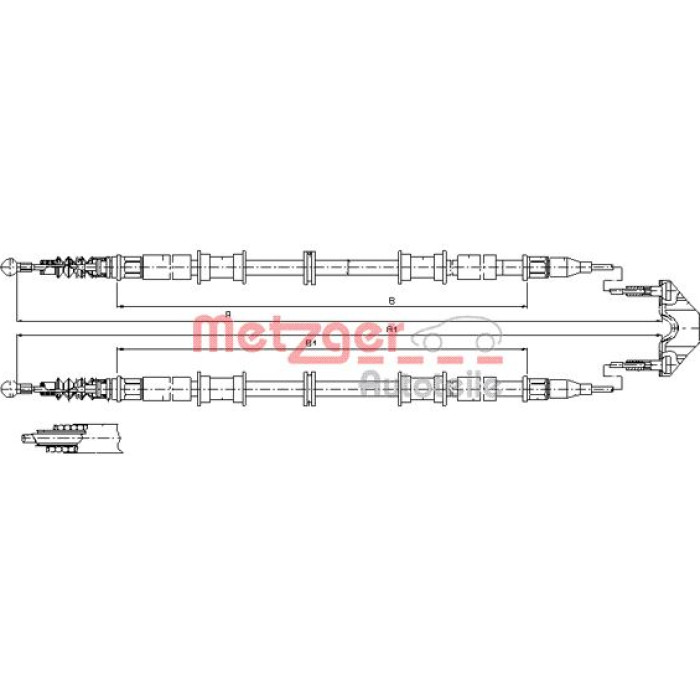 Metzger 11.5866 Seilzug, Feststellbremse Metzger 11.5866 Seilzug, Feststellbremse