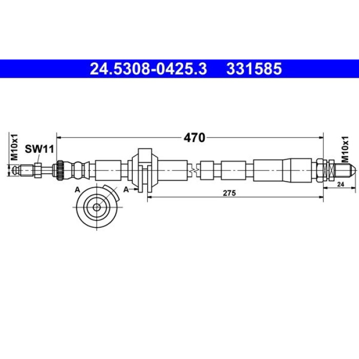 ATE 24.5308-0425.3 Bremsschlauch ATE 24.5308-0425.3 Bremsschlauch