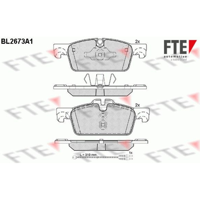 FTE 9010908 Bremsbelagsatz, Scheibenbremse FTE 9010908 Bremsbelagsatz, Scheibenbremse