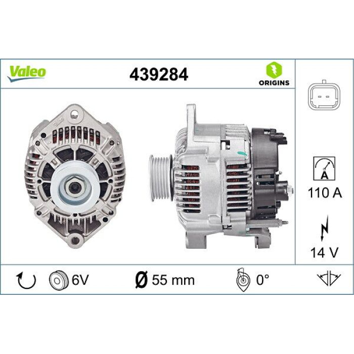 Valeo 439284 Generator ORIGINS - NEW O.E. TECHNOLOGIE Valeo 439284 Generator ORIGINS - NEW O.E. TECHNOLOGIE