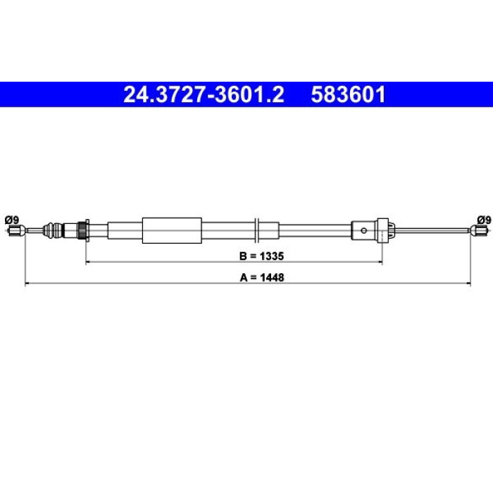 ATE 24.3727-3601.2 Seilzug, Feststellbremse ATE 24.3727-3601.2 Seilzug, Feststellbremse