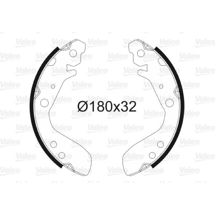 Valeo 564088 Bremsbackensatz