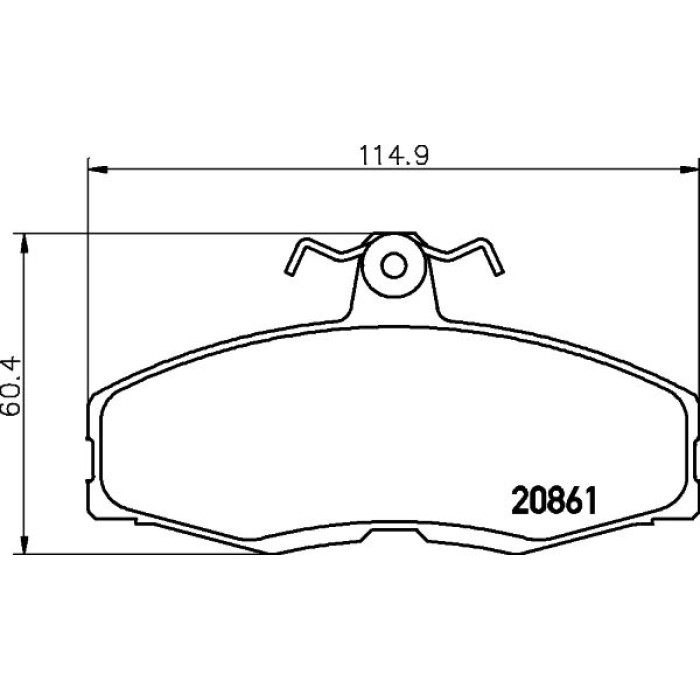 Hella 8DB 355 005-941 Bremsbelagsatz, Scheibenbremse