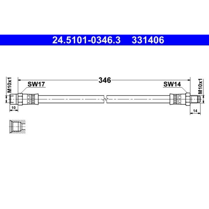 ATE 24.5101-0346.3 Bremsschlauch