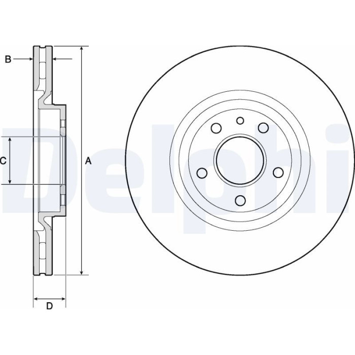 Delphi BG2843 Bremsscheibe Delphi BG2843 Bremsscheibe