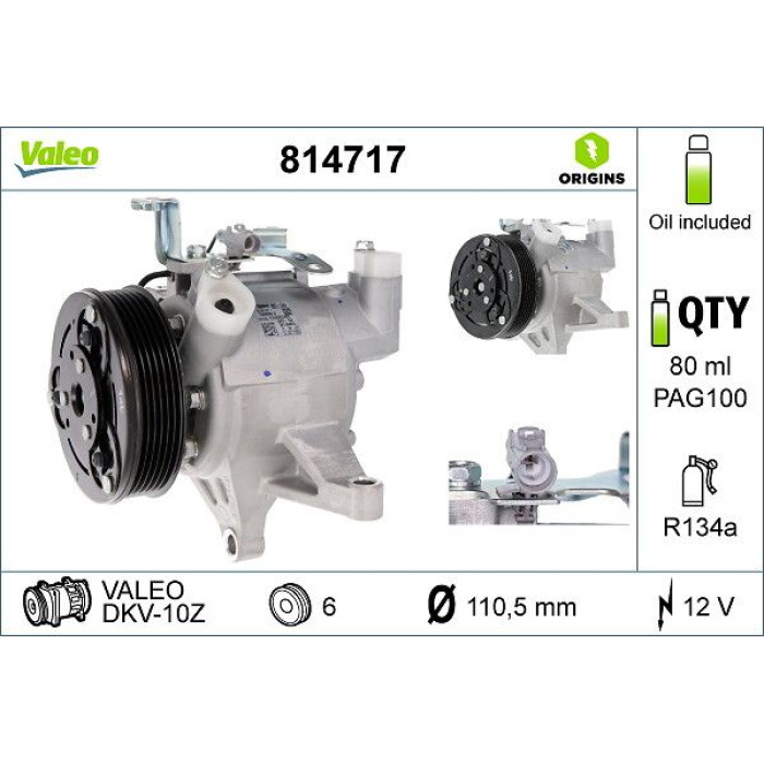 Valeo 814717 Kompressor, Klimaanlage ORIGINS - NEW O.E. TECHNOLOGIE Valeo 814717 Kompressor, Klimaanlage ORIGINS - NEW O.E. TECHNOLOGIE