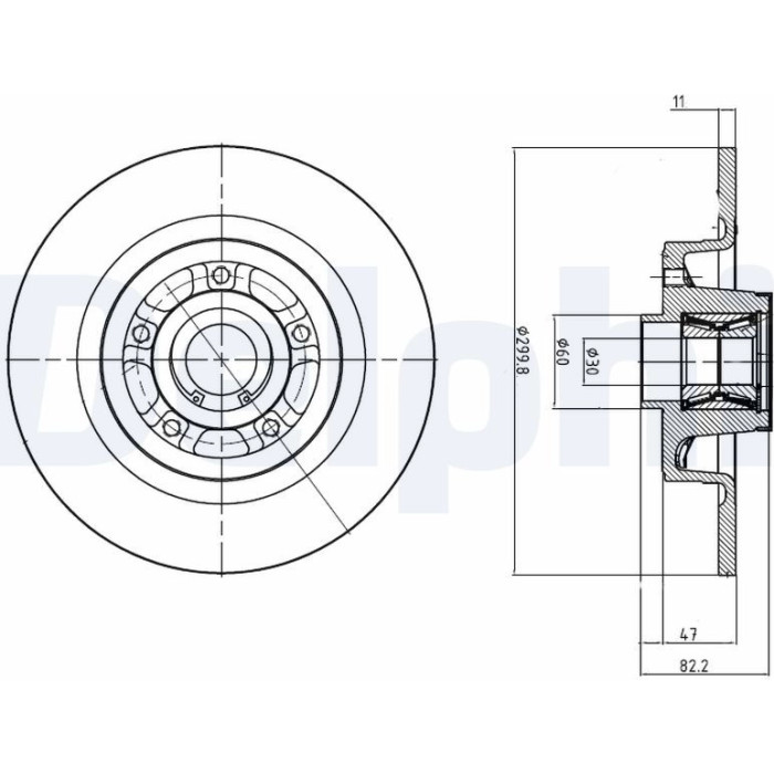 Delphi BG9023RSC Bremsscheibe