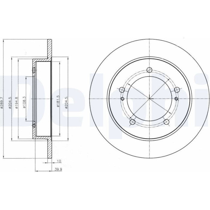 Delphi BG4289 Bremsscheibe Delphi BG4289 Bremsscheibe