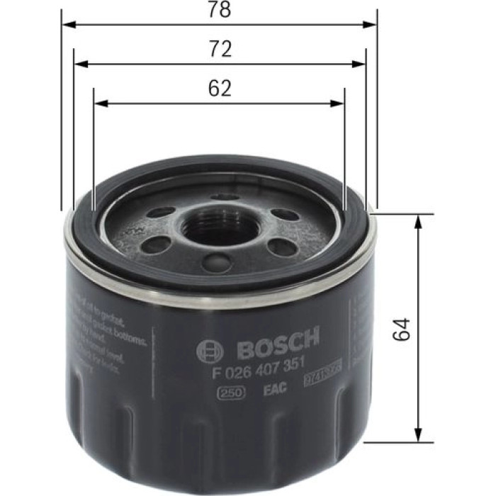 BOSCH F 026 407 351 Ölfilter BOSCH F 026 407 351 Ölfilter