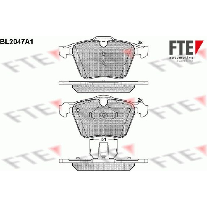 FTE 9010633 Bremsbelagsatz, Scheibenbremse