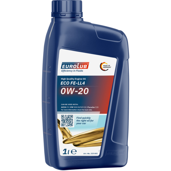 EUROLUB 215001 Motoröl ECO FE LL4 0W-20, 1L FE LL4 0W-20 EUROLUB 215001 Motoröl ECO FE LL4 0W-20, 1L FE LL4 0W-20