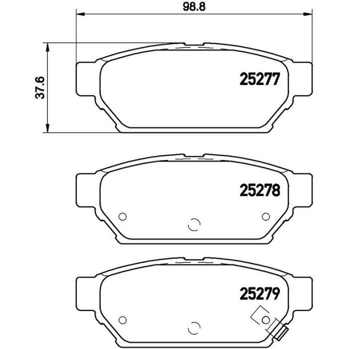 Bremsbelagsatz, Scheibenbremse P 54 053 Bremsbelagsatz, Scheibenbremse P 54 053