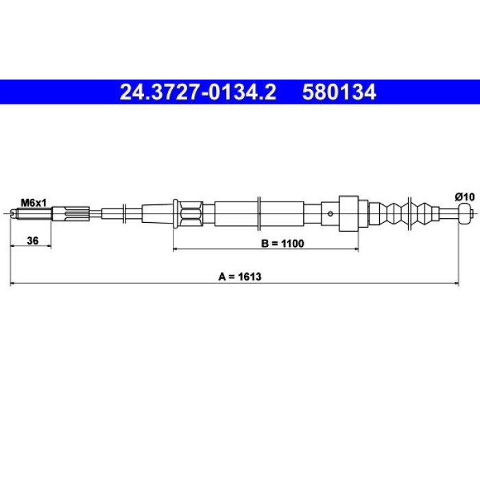 ATE 24.3727-0134.2 Seilzug, Feststellbremse ATE 24.3727-0134.2 Seilzug, Feststellbremse