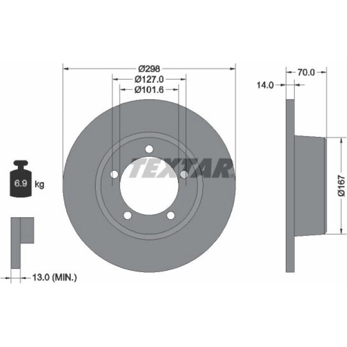 Textar 92040600 Bremsscheibe Textar 92040600 Bremsscheibe