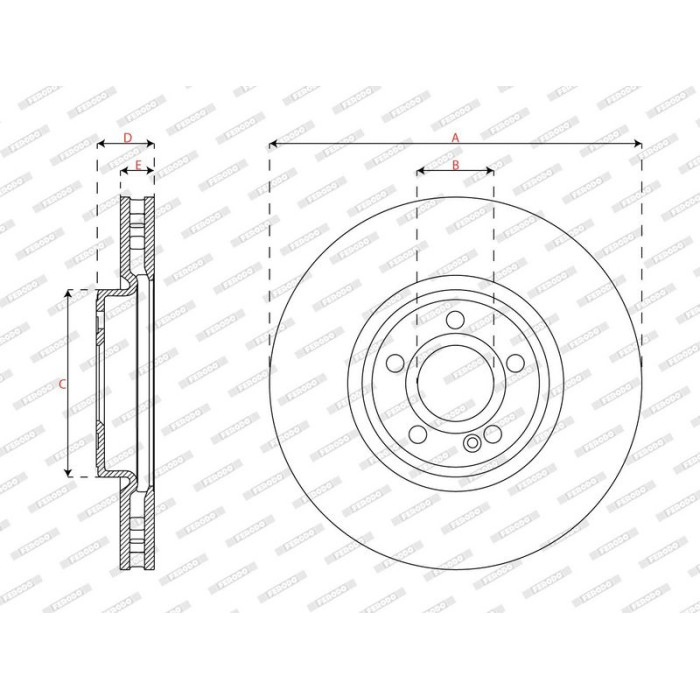 Ferodo DDF3109C-1 Bremsscheibe PREMIER Ferodo DDF3109C-1 Bremsscheibe PREMIER