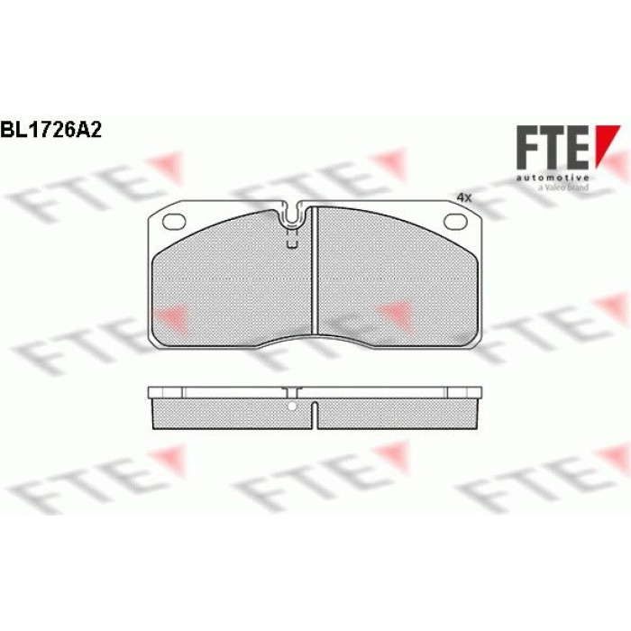 FTE 9500018 Bremsbelagsatz, Scheibenbremse FTE 9500018 Bremsbelagsatz, Scheibenbremse