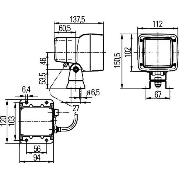 Hella 1GA 998 534-011 Arbeitsscheinwerfer Hella 1GA 998 534-011 Arbeitsscheinwerfer